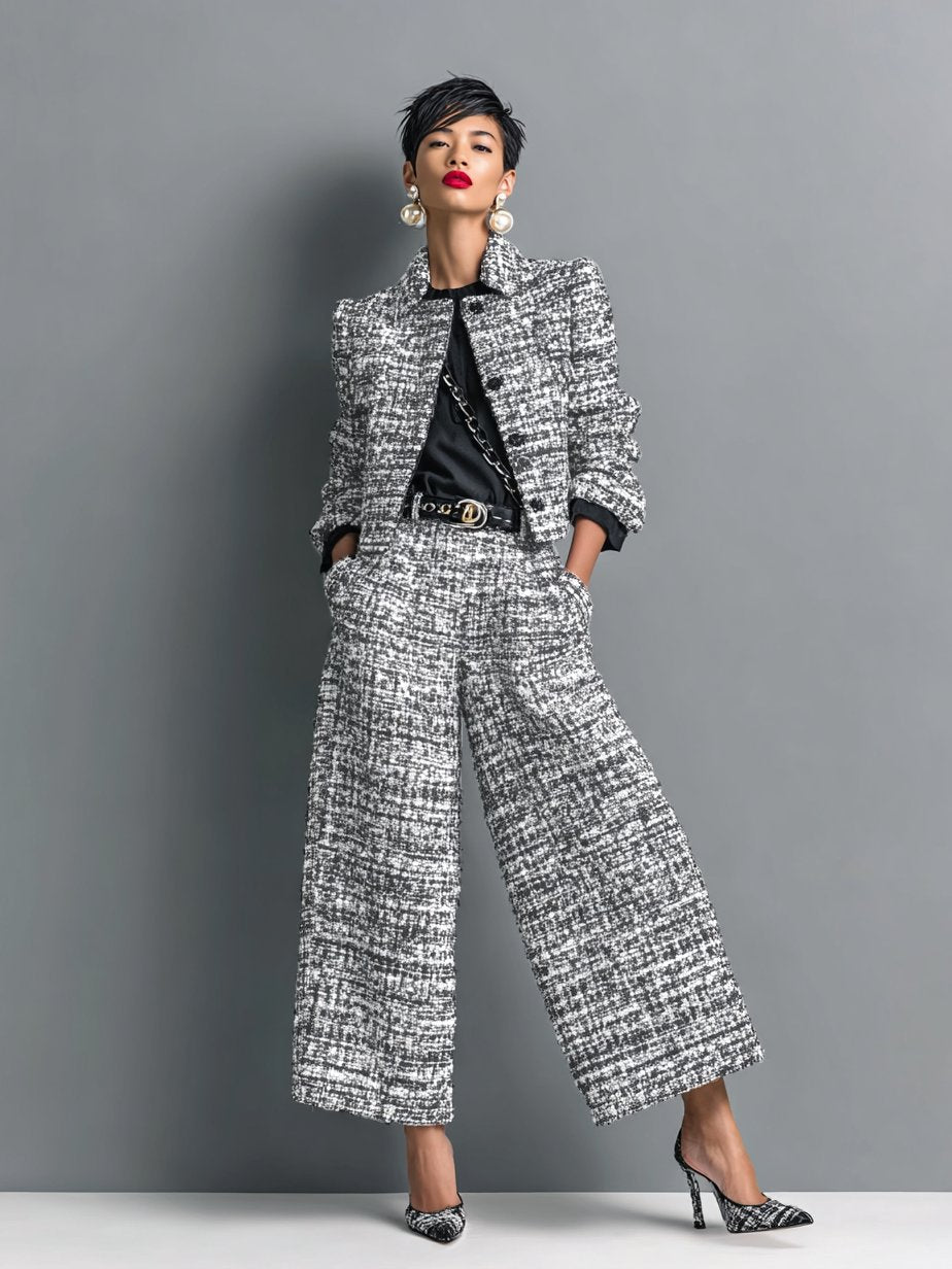 Olivia | Stilvolles, Elegantes & Vielseitiges Zweiteiliges Tweed Set 1