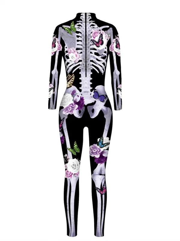 Clara | Halloween skeleton costume with a striking floral print