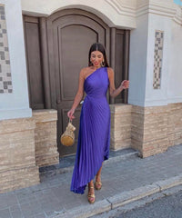 Anja | Elegant Wedding Guest Dress with Modern One-Shoulder Cut