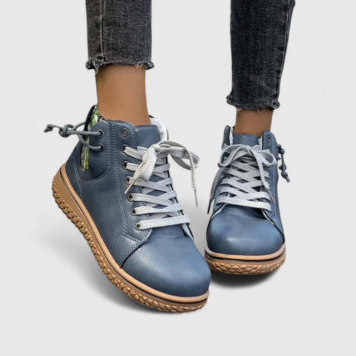 Pavla | Elegante & Bequeme Damen Stiefeletten mit Schnürung und Reißverschluss 1