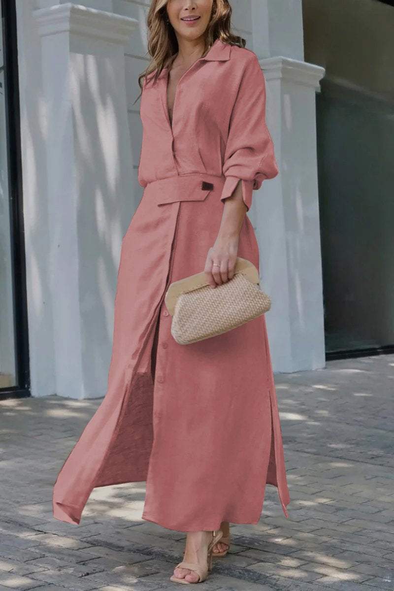 Pia | Elegantes, Zeitloses &amp; Bequemes Maxi-Hemdkleid für Damen 6