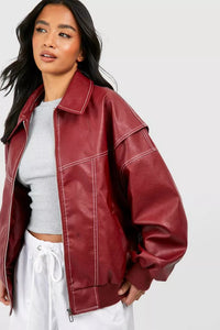 Aurelia | Oversize-Jacke aus veganem Leder