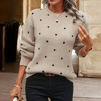 Mila | Gemütlicher Strickpullover Mit Elegantem Punktmuster