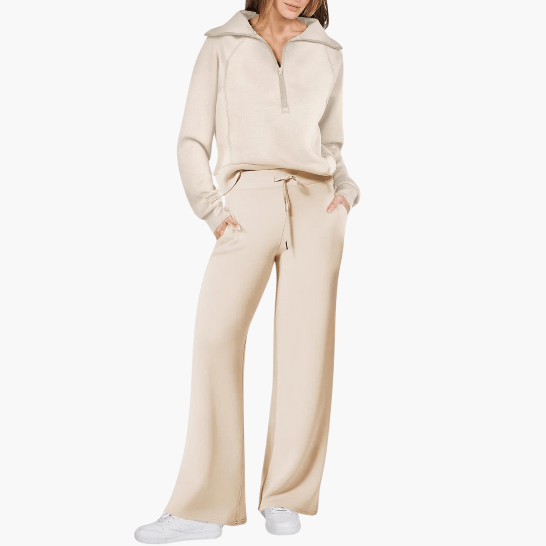 Rosa | Elegantes, Bequemes Lounge Set mit Reißverschluss und Weitem Bein 0