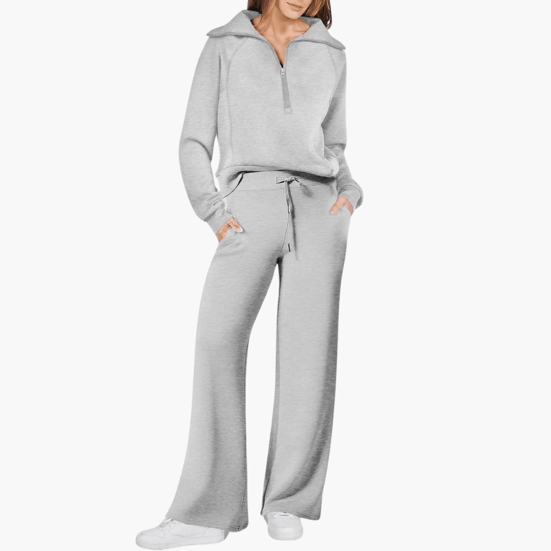Rosa | Elegantes, Bequemes Lounge Set mit Reißverschluss und Weitem Bein 1