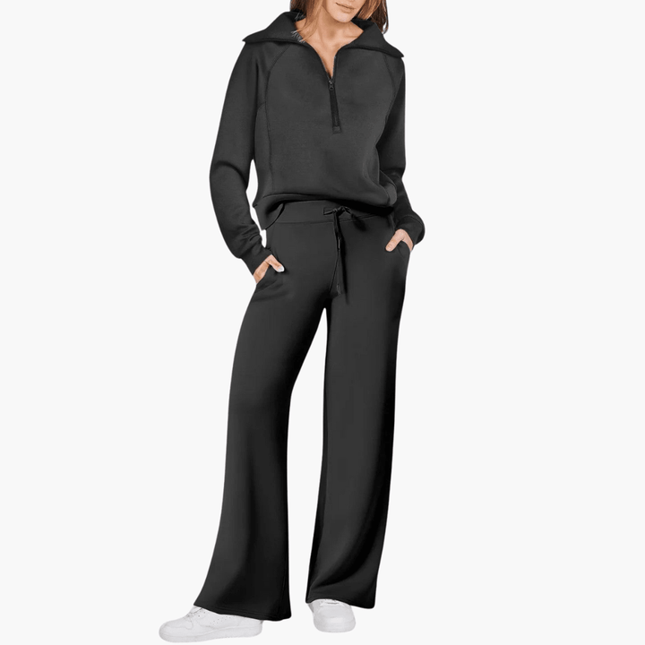 Rosa | Elegantes, Bequemes Lounge Set mit Reißverschluss und Weitem Bein 3