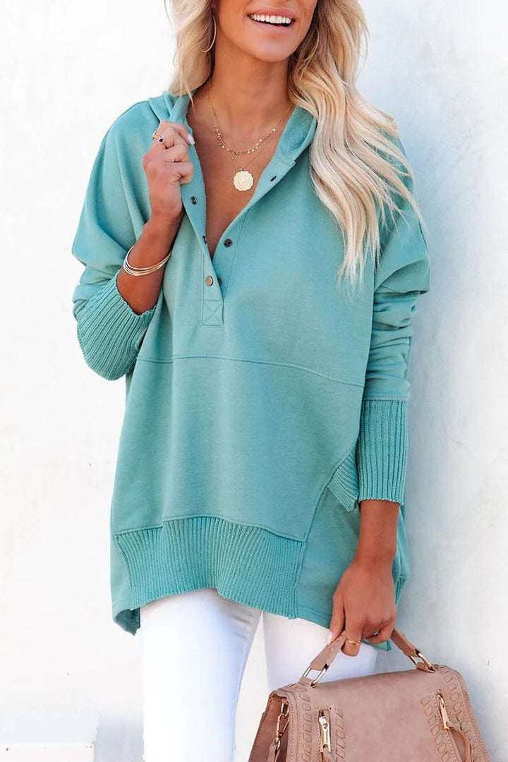 Rosie | Lang geschnittener Damen-Kapuzenpullover mit Kordelzug 13