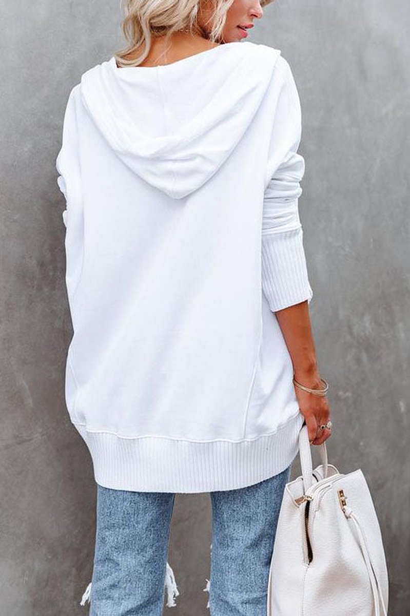 Rosie | Lang geschnittener Damen-Kapuzenpullover mit Kordelzug 2