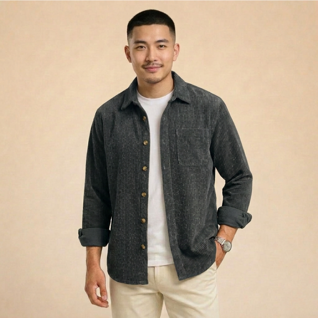 Rowan | Klassisches und bequemes Cordhemd 0