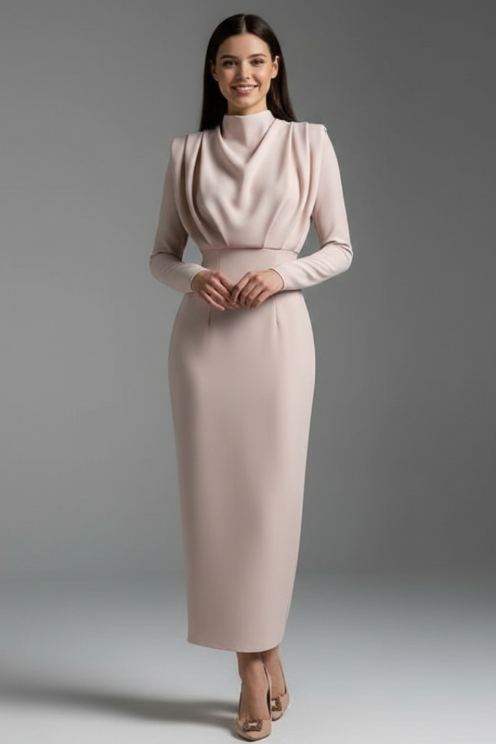Sarina | Elegantes Maxikleid Langarm für Damen – Festlich &amp; Zeitlos 11