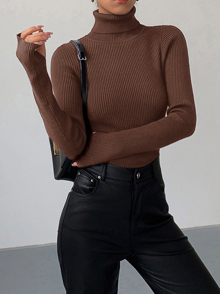 Scarlett | Leichter, gerippter Damen-Rollkragenpullover aus Strick 3