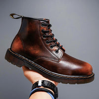 Felix | Vintage Genuine Leather Lace-Up Boots for Men