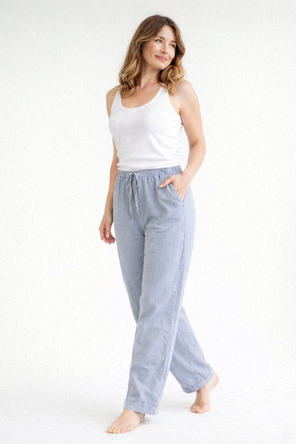 Senanur | Bequeme Damenhose mit hohem Bund 3