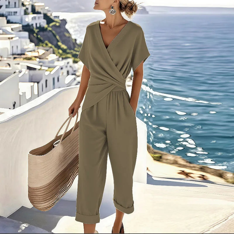 Sienna | Damenmode Zweiteiliges Set Wickeloberteil Elegante Sommermode 2