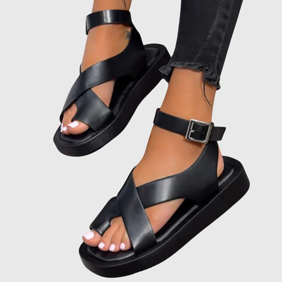 Sienna | Elegante, Auffällige Riemchen Gladiatorsandalen mit Plateausohle 1
