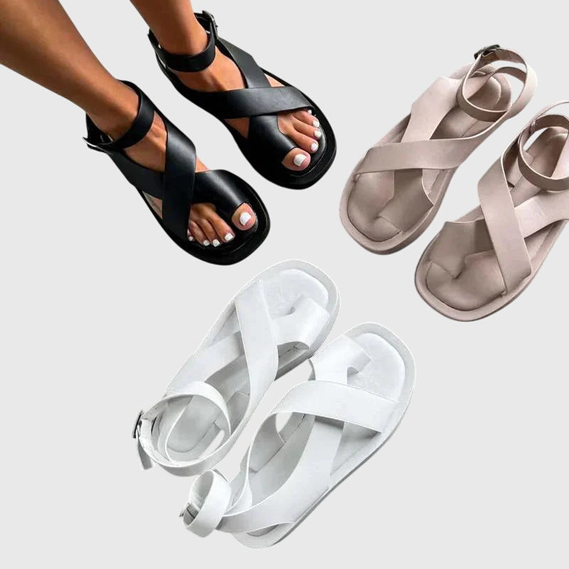 Sienna | Elegante, Auffällige Riemchen Gladiatorsandalen mit Plateausohle 8