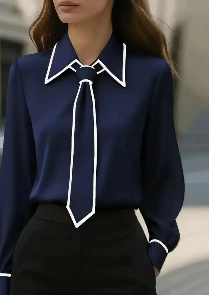Sienna | Elegante, Weiße Bluse Damen mit Bindekragen für Festliche Anlässe 4