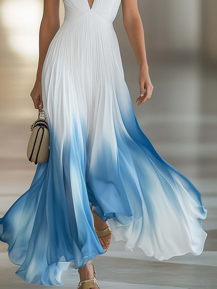 Sienna | Elegantes, Atmungsaktives Damen-Maxikleid mit V-Ausschnitt 3