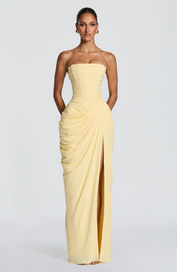 Sienna | Maxikleid Sommer Festlich Trägerlos Elegant Tailliert 5