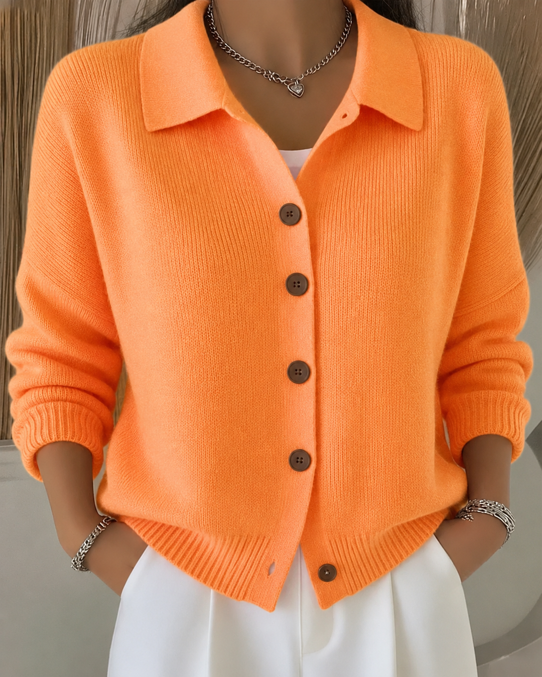 Sienna | Strickjacke mit Knopfkragen 4