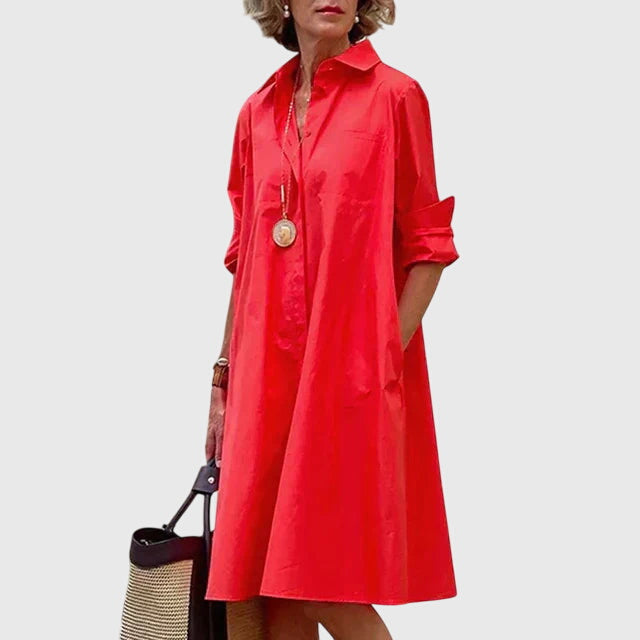 Sloane | Elegantes, Fließendes & Praktisches Freizeitkleid für Damen mit Taschen 0