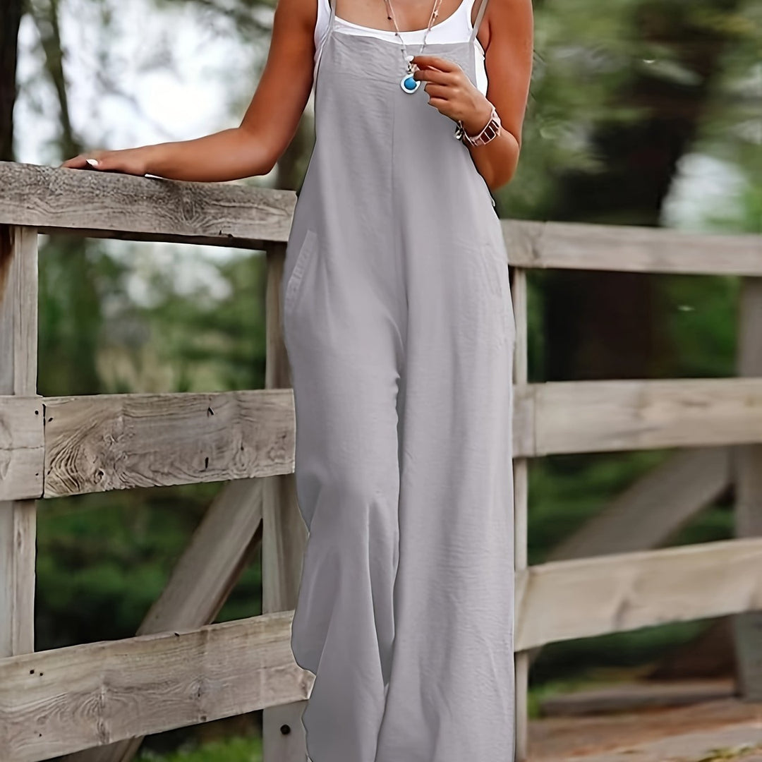 Sofia | Bequemer und leichter ärmelloser Leinen Jumpsuit 20