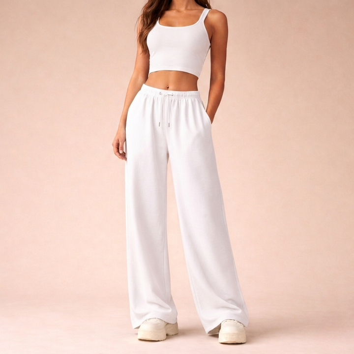 Sofia | Jogginghose Damen Weit Bequem Sportlich Elegante Passform 8