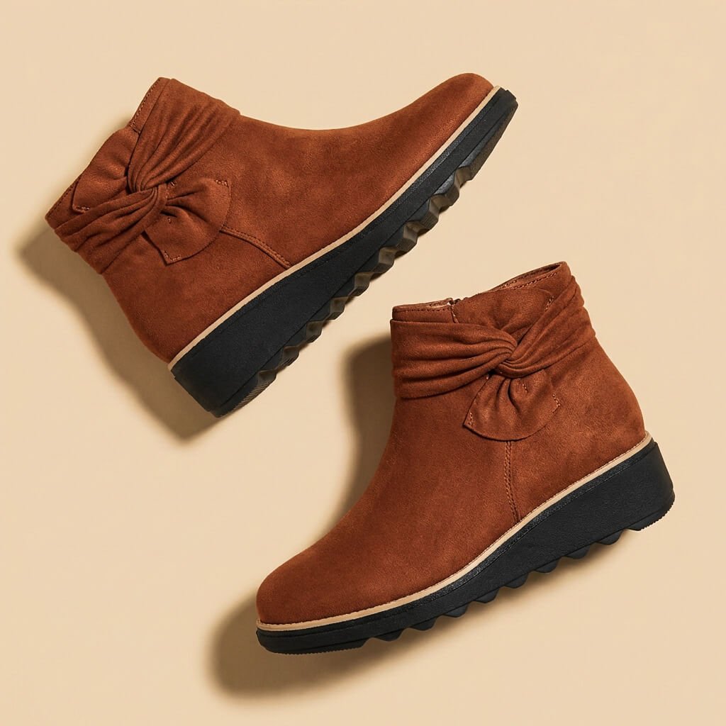 Sophia | Elegante Wildleder-Stiefel mit Schleifen Akzent 0