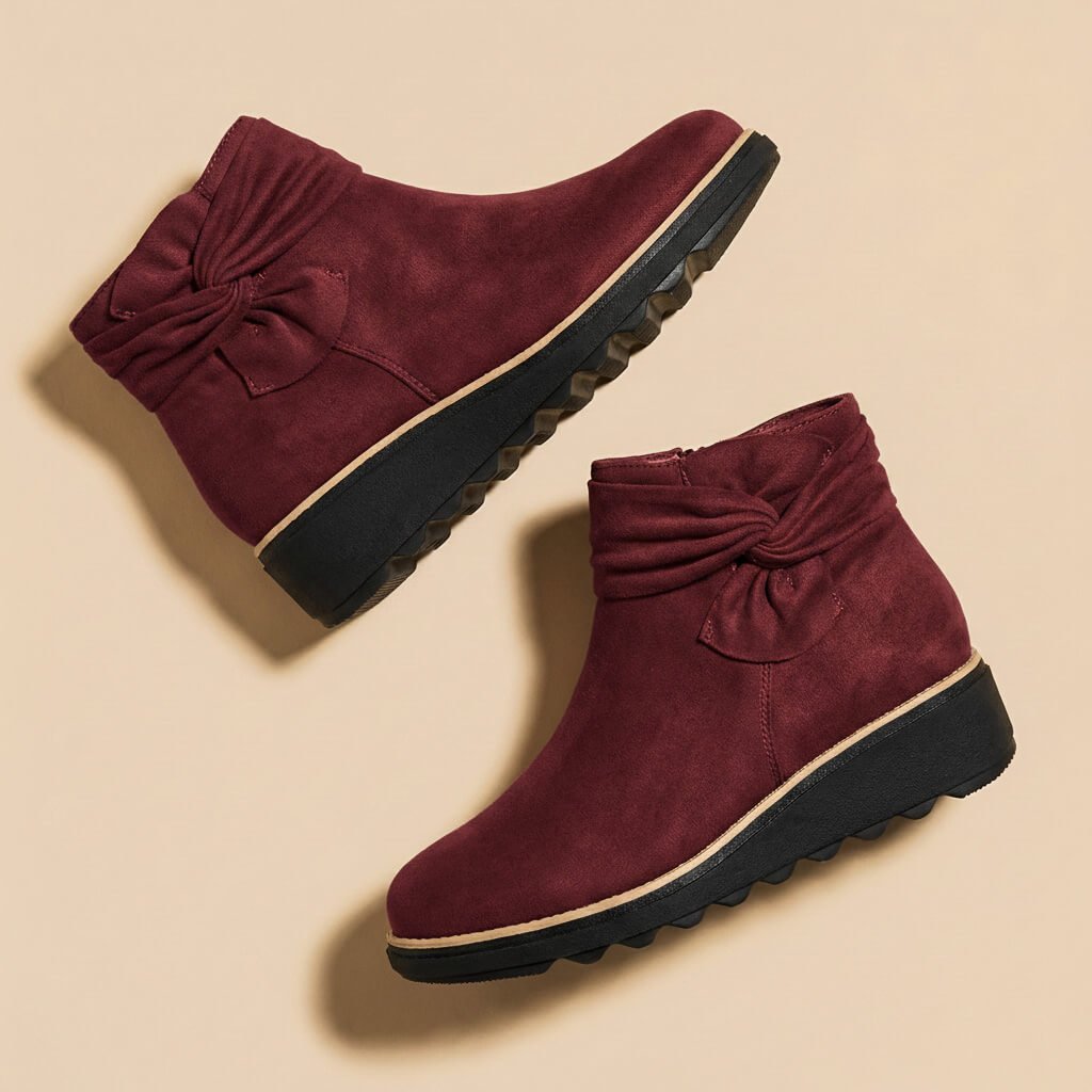 Sophia | Elegante Wildleder-Stiefel mit Schleifen Akzent 2
