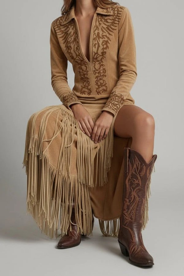Sophia | Elegantes und raffiniertes Western Maxikleid 2