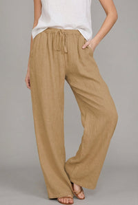 Charlotte | Luftige Und Elegante Wide-Leg Hose Mit Kordelzug