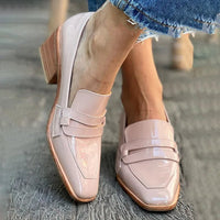 Juliane | Elegante Damen-Lackleder-Loafer mit Blockabsatz