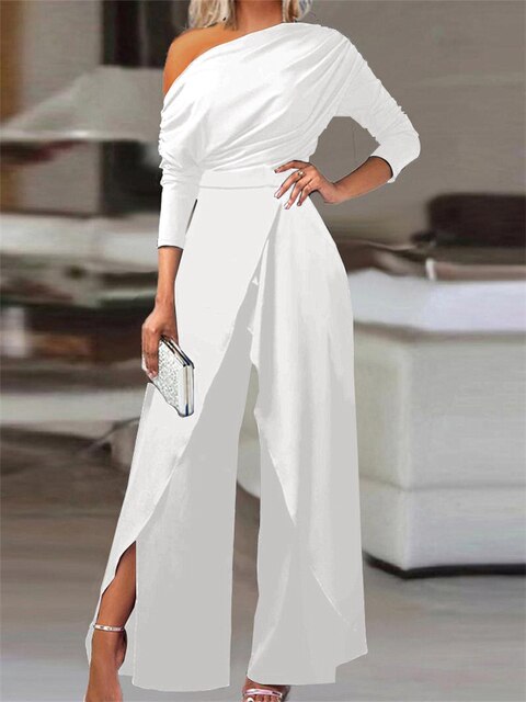 Sophie | Eleganter Damen Overall Festlich – Schulterfrei & Weit Beinig für Besondere Anlässe 0