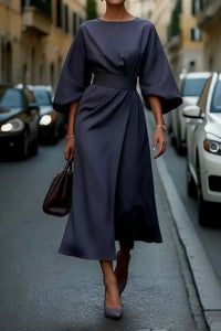 Mara | Midikleid Mit Statement-Ärmeln Für Zeitlose Eleganz