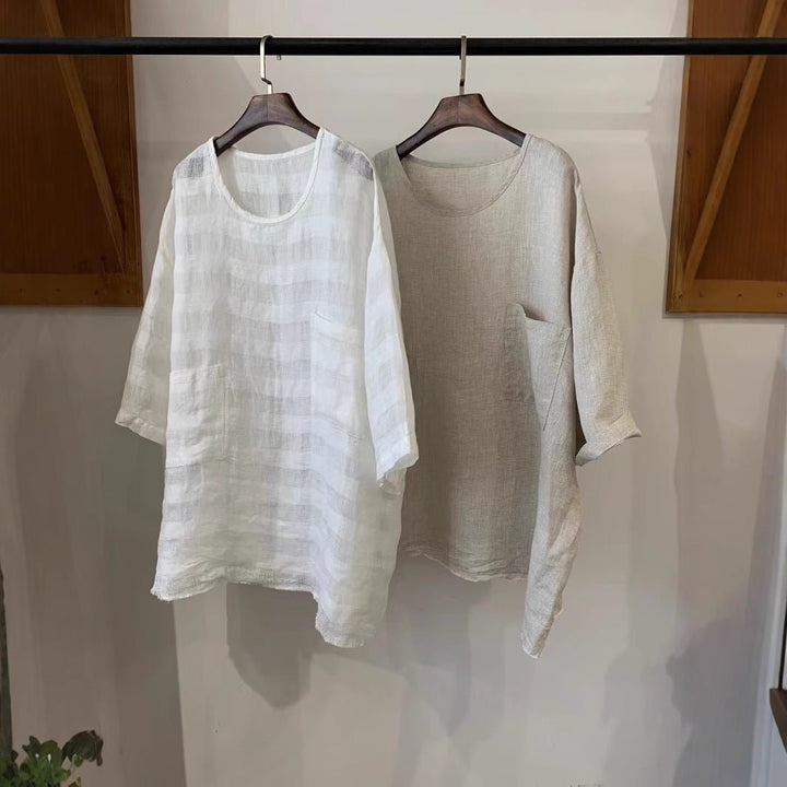 Sophie | Lässige und bequeme Leinen tunika top 4