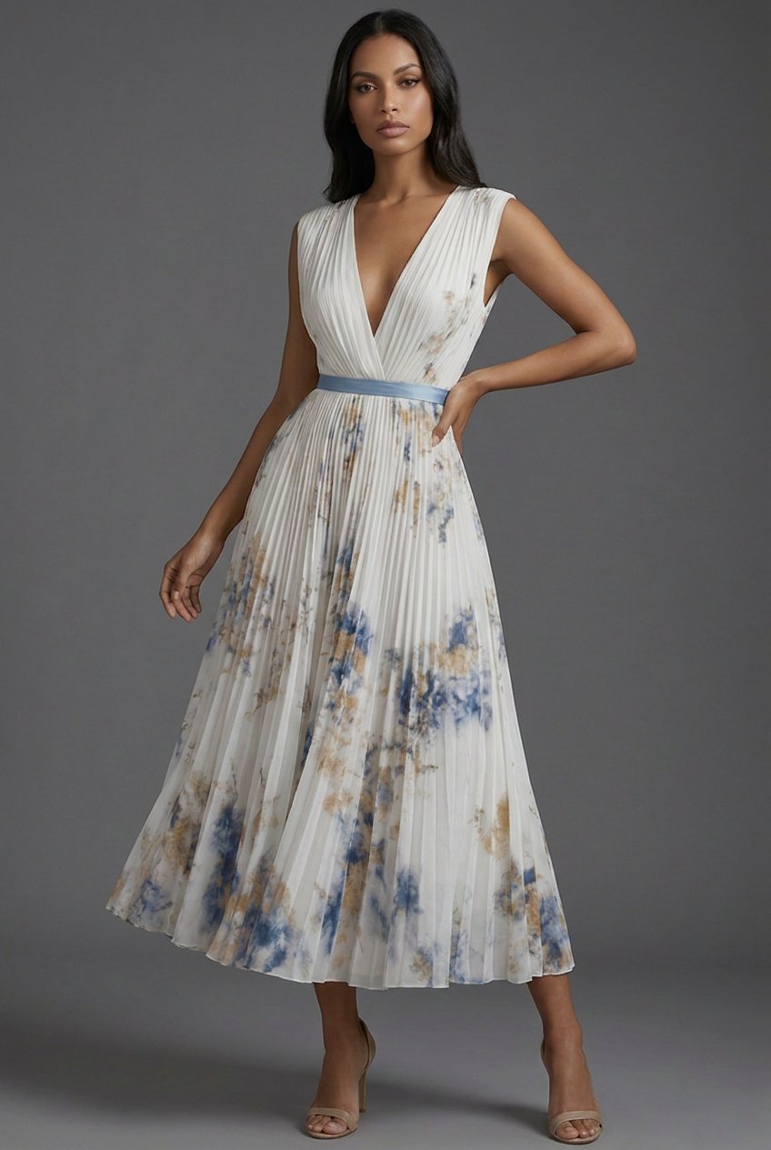Sophie | Romantisches geblümtes Midikleid 0