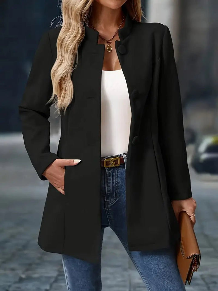 Stella | Eleganter, Mittellanger Damen Wintermantel aus Wollmischung 1