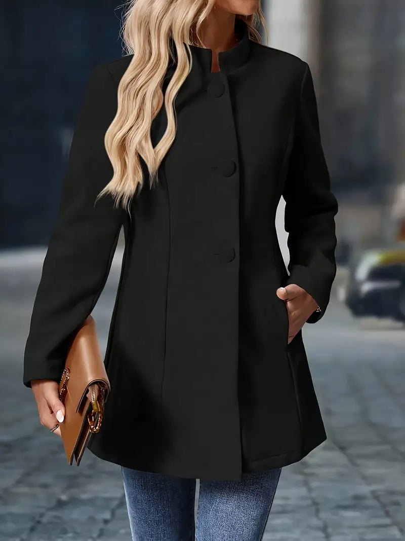 Stella | Eleganter, Mittellanger Damen Wintermantel aus Wollmischung 8