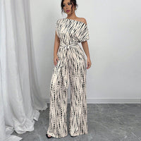 Sabrina | Eleganter One-Shoulder Jumpsuit mit weitem Bein