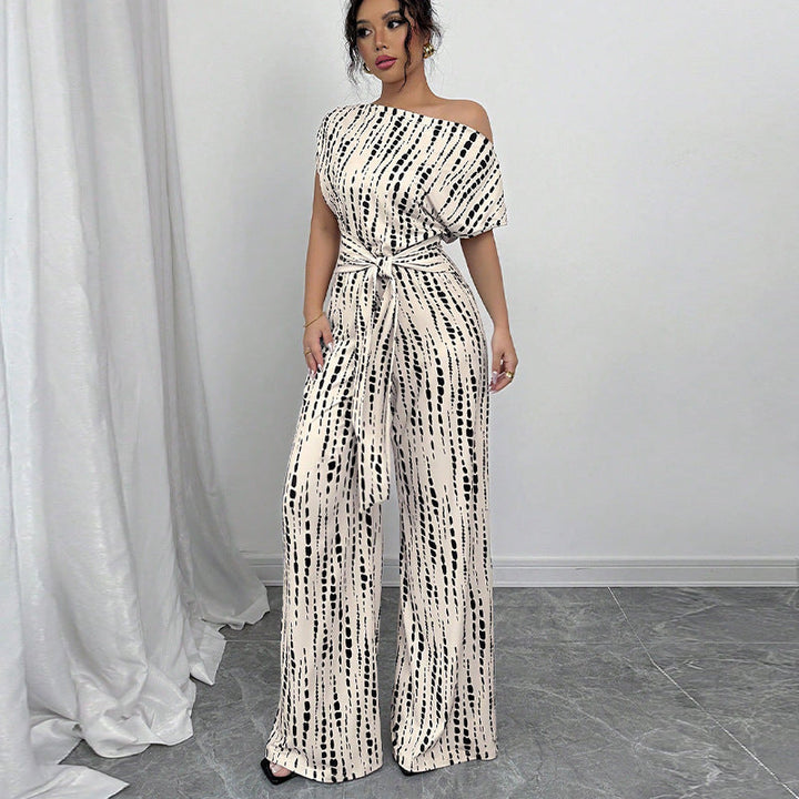 Tara | Eleganter Jumpsuit Damen – Auffälliger One-Shoulder-Overall für Festliche Anlässe 0