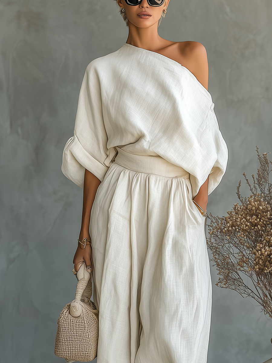 Thessaly | Schulterfreies, Elegantes &amp; Bequemes Damen Zweiteiler-Set 2