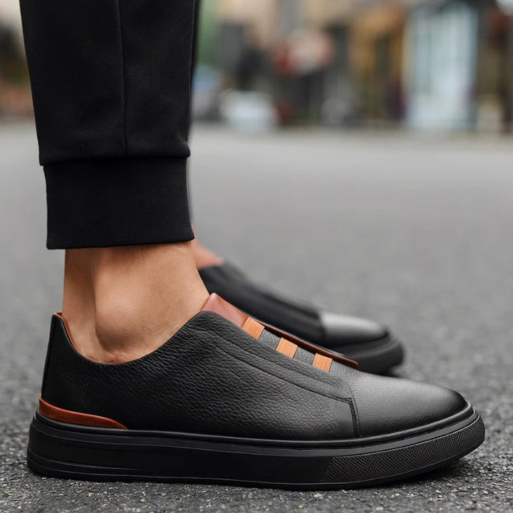 Tomas | Elegante, Bequeme &amp; Strapazierfähige Herren Slip-On-Sneaker aus Leder 3