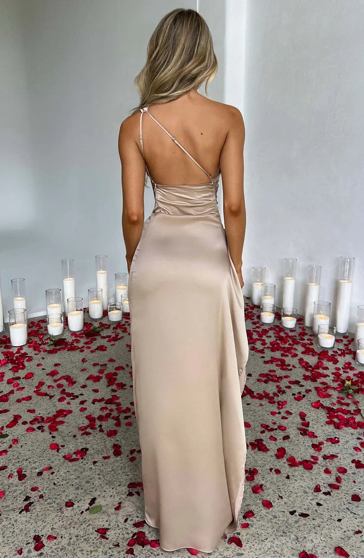 Valentina | Elegantes, Glamouröses Abendkleid Lang mit Einem Träger für Festliche Anlässe 5