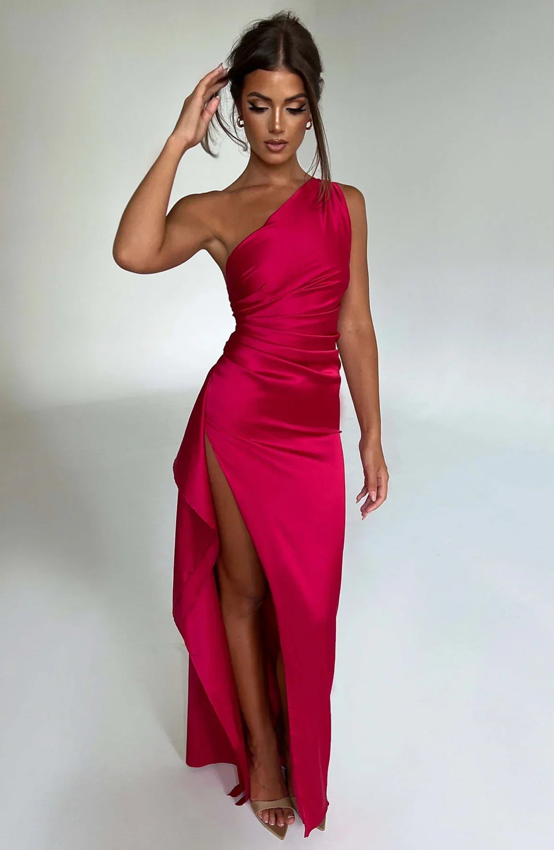 Valentina | Elegantes, Glamouröses Abendkleid Lang mit Einem Träger für Festliche Anlässe 8