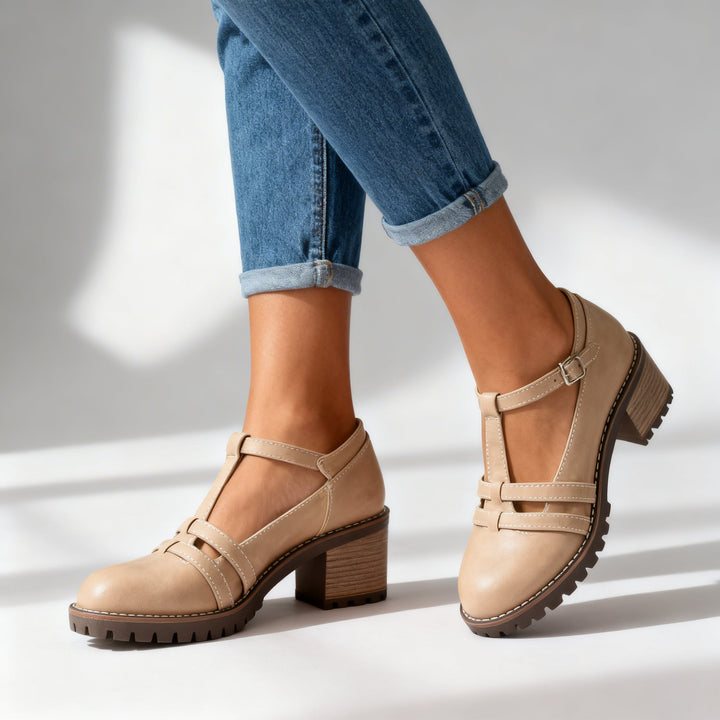 Valentina | T-Riemen Blockabsatz Loafer Elegant Komfortabel Stilvoll 4