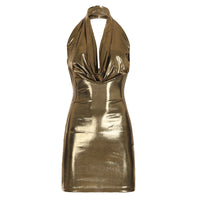 Valeria | Shiny and Elegant Women's Evening Dress with Deep V-Neckline