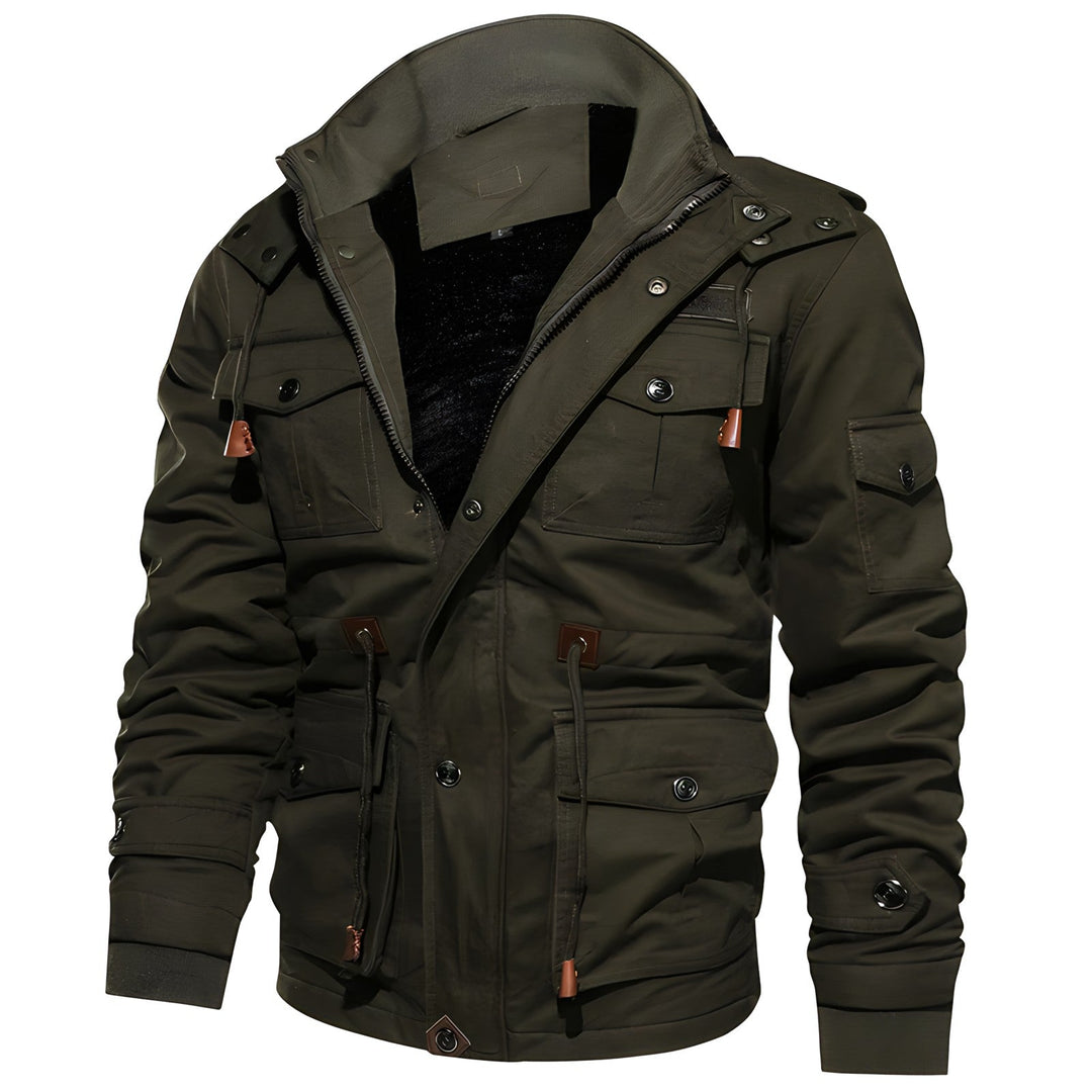 Vento | Praktische Militärjacke mit Fleece-Kapuze 1