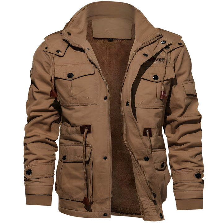 Vento | Praktische Militärjacke mit Fleece-Kapuze 10