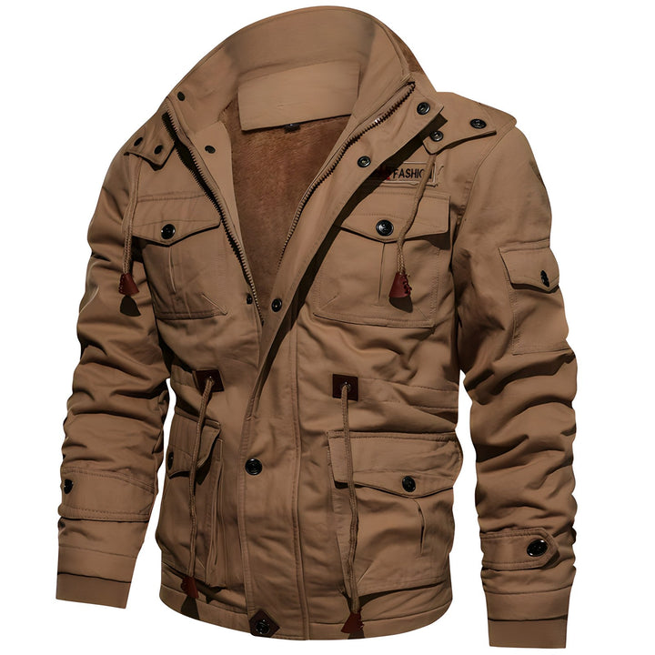 Vento | Praktische Militärjacke mit Fleece-Kapuze 3
