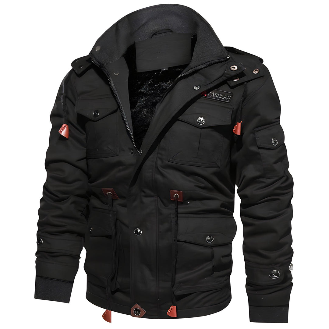 Vento | Praktische Militärjacke mit Fleece-Kapuze 5